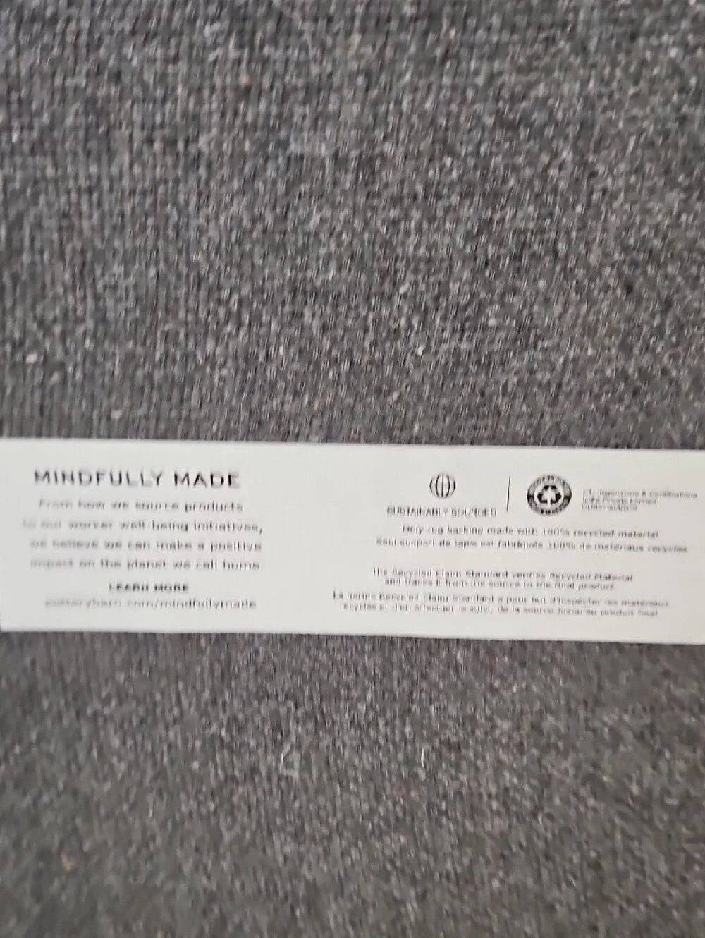 Pottery Barn NWT Seriphina Handtufted Cream Gray Textured Wool Accent Rug Set